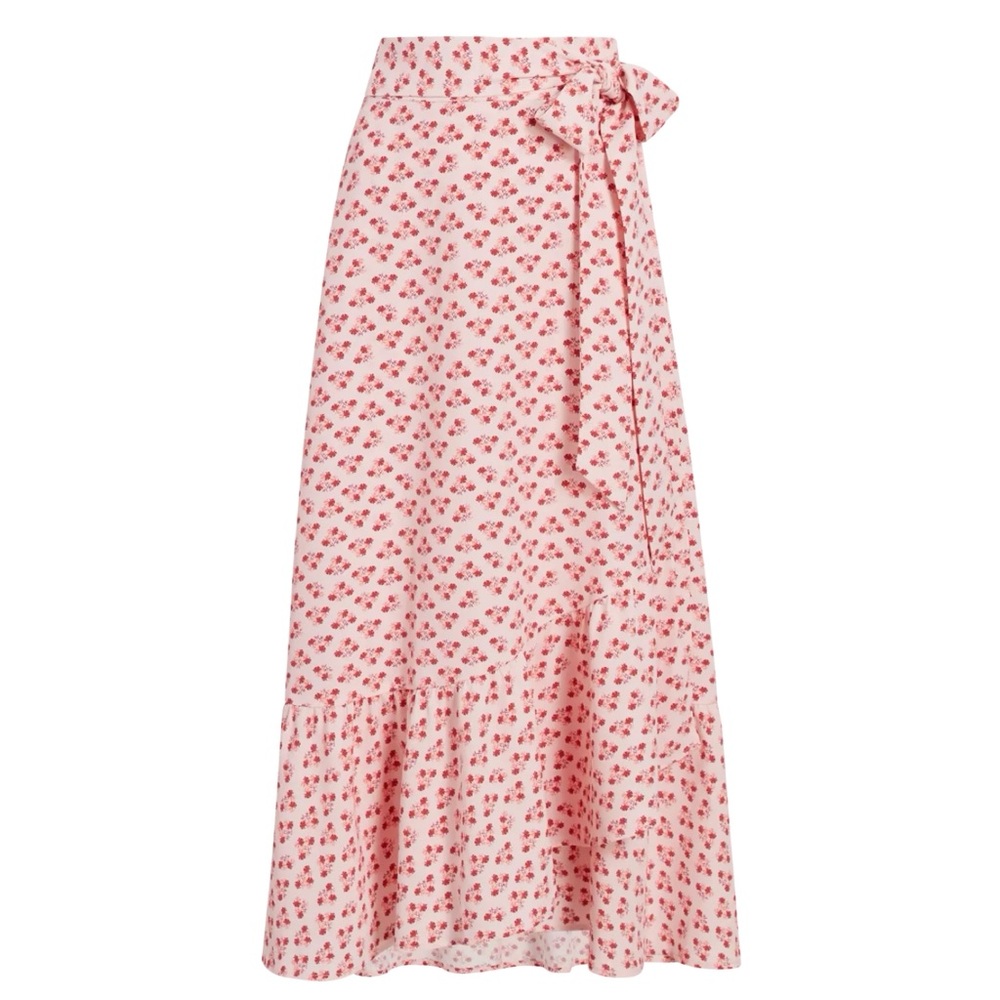 Hill House Home Pink Posy 2pc Set: Millie Top + Mirabel Wrap Skirt Floral Ruffle - Picture 10 of 12
